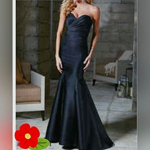 JLM Couture Alvina Valenta Black taffeta dress gown 2